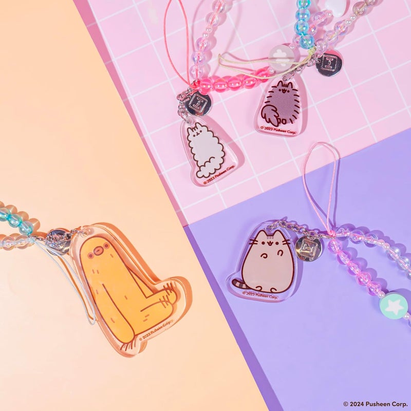 iFace Pusheen the Cat Beaded Wristlet Universal Charm Strap - Wrist Strap for Cell Phone Camera Keys AirPods - Image 2